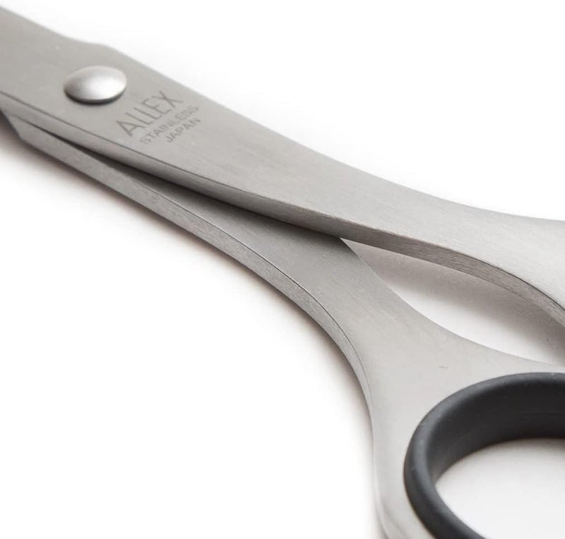 ALLEX\アレックス Japanese Office Scissors for Desk, Small 5.3" All Purpose Scissors, Made in JAPAN, All Metal Sharp Japanese Stainless Steel Blade with Non-Slip Soft Ring, Black - Image 3